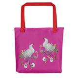 E. P. Lee, and the puppy howls collections all, BIG DADDY FLAMINGO "FAMILY MEETING UP" Tote Bag, BIG DADDY COLLECTION, FLAMINGO-FAMILY COLLECTION