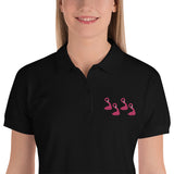 E. P. Lee, and the puppy howls collections all, BIG DADDY Embroidered Women's Polo Shirt, Big Daddy collection, Family-Flamingo Collection