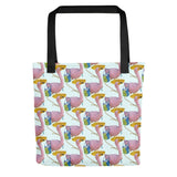 E. P. Lee, and the puppy howls collections all, BIG DADDY FLAMINGO "FAMILY FANTASY" II Tote Bag, BIG DADDY COLLECTION, FLAMINGO-FAMILY COLLECTION