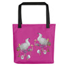 E. P. Lee, and the puppy howls collections all, BIG DADDY FLAMINGO "FAMILY MEETING UP" Tote Bag, BIG DADDY COLLECTION, FLAMINGO-FAMILY COLLECTION