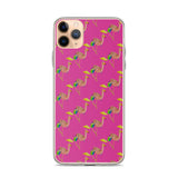 E. P. Lee, and the puppy howls collections all, BIG DADDY FLAMINGO SUR LA PLAGE iPhone Case, BIG DADDY COLLECTION, FLAMINGO-FAMILY COLLECTION