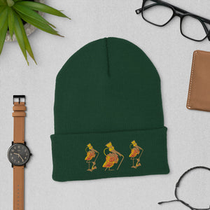 E. P. Lee, and the puppy howls collections all, BIG DADDY FLAMINGO BAND Embroidered  Cuffed beanie,  BIG DADDY COLLECTION, FLAMINGO-FAMILY COLLECTION