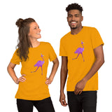 E. P. Lee, and the puppy howls collections all, BIG DADDY FLAMINGO "MOVING ON" II Unisex T-Shirt, Big Daddy Collection, Family-Flamingo collection