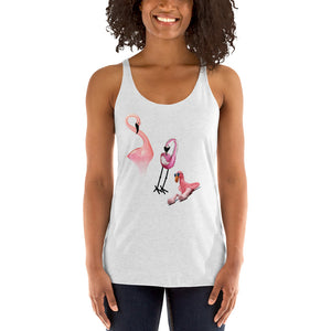 E. P. Lee,  and the puppy howls collections all, BIG DADDY, LITTLE DADDY, BIG DADDY JUNIOR Women's Racerback Tank, Big Daddy Collection, Family-Flamingo collection