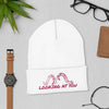 E. P. Lee, and the puppy howls collections all, BIG DADDY FLAMINGO LOOKING AT YOU Embroidered Cuffed Beanie,  BIG DADDY COLLECTION, FLAMINGO-FAMILY COLLECTION