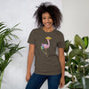 E. P. Lee, and the puppy howls collections all, BIG DADDY FLAMINGO SUR LA PLAGE Unisex T-Shirt, Big Daddy Collection, Family-Flamingo collection