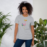 E. P. Lee, and the puppy howls collections all, BIG DADDY FLAMINGO SUR LA PLAGE Unisex T-Shirt, Big Daddy Collection, Family-Flamingo collection