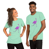 E. P. Lee, and the puppy howls collections all, BG DADDY FLAMINGO "MOVING ON" Unisex T-Shirt, BIG DADDY COLLECTION, FLAMINGO-FAMILY collection
