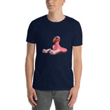 E. P. Lee, and the puppy howls collections all, BIG DADDY FLAMINGO "CATCHING RAYS" Unisex T-Shirt, Big Daddy Collection, Family-Flamingo collection
