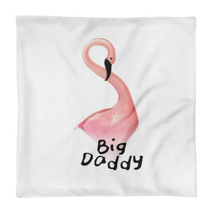 E. P. Lee, and the puppy howls collections all, BIG DADDY FLAMINGO Square Pillow Case, BIG DADDY COLLECTION, Family-Flamingo Collection