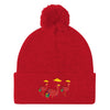 E. P. Lee, and the puppy howls collections all, BIG DADDY FLAMINGO SUR LA PLAGE Embroidered Knit Pom Pom Beanie , Big Daddy collection, Family-Flamingo collection