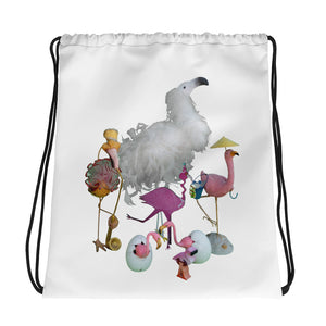 E. P. Lee, and the puppy howls collections all, ALL IN THE FAMILY All-Over Print Drawstring Bag, Big Daddy collection, Family-Flamingo collection