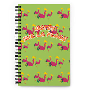 E. P. Lee, and the puppy howls collections all, BIG DADDY FLAMINGO Notes SUR LA PLAGE Spiral Notebook, BIG DADDY COLLECTION, FLAMINGO-FAMILY COLLECTION