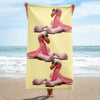 E. P. Lee, and the puppy howls collections all, LITTLE DADDY FLAMINGO SUR LA PLAGE Beach Towel , BIG DADDY COLLECTION, FAMILY-FLAMINGO collection