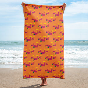 E. P. Lee, and the puppy howls collections all, BIG DADDY FLAMINGO Band Beach Towel, BIG DADDY COLLECTION, FLAMINGO-FAMILY COLLECTION
