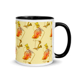 E. P. Lee, and the puppy howls collections all, BIG DADDY FLAMINGO BAND Mug with color inside, Big Daddy Collection, Family-Flamingo collection