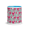 E. P. Lee, and the puppy howls collections all, BIG DADDY FLAMINGO Flamingos mug with color inside, BIG DADDY COLLECTION, FLAMINGO-FAMILY COLLECTION